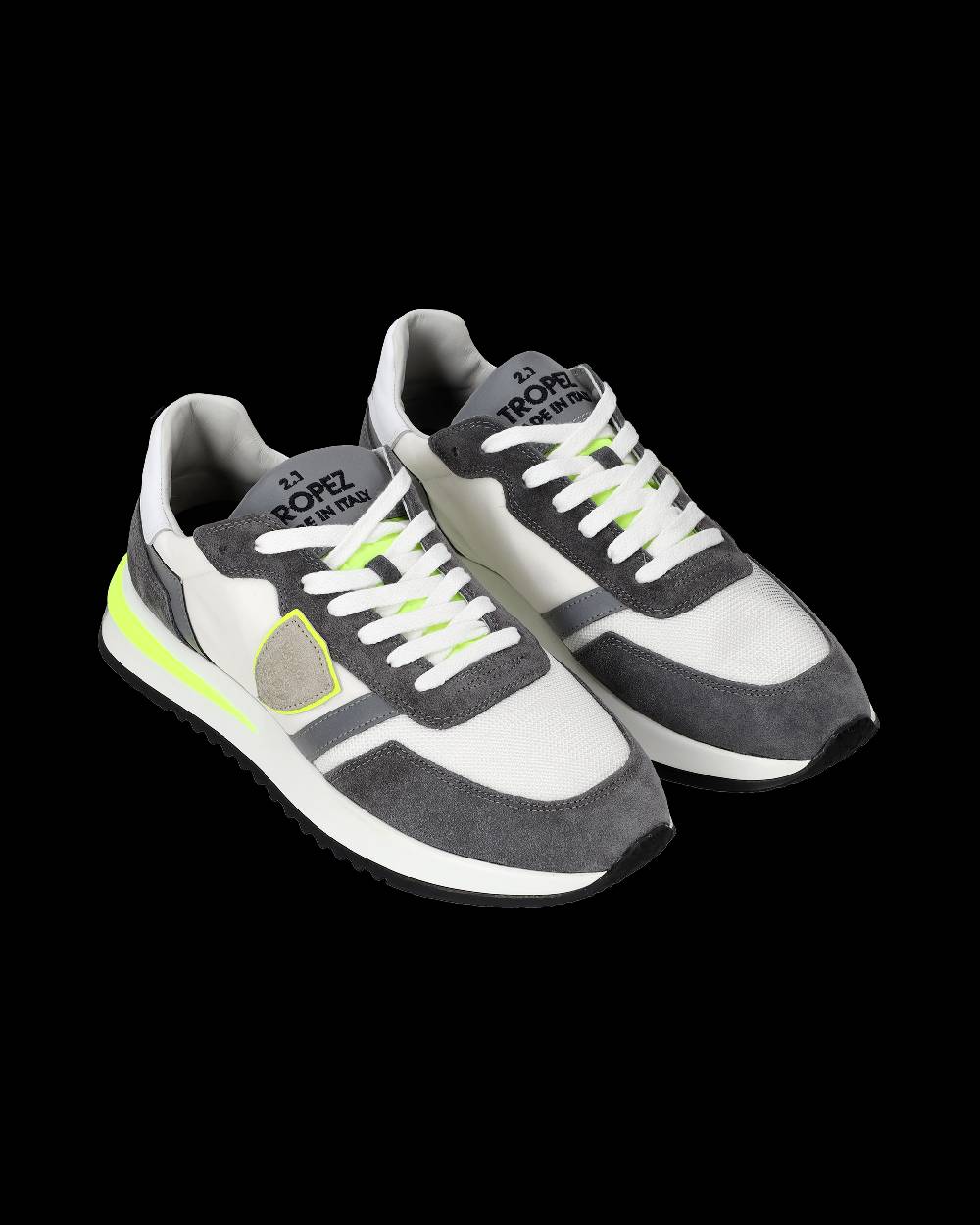 Philippe Model Sneakers Tropez 2.1 da Uomo Bianche e Grigie in Tessuto Tecnico Vendita calda