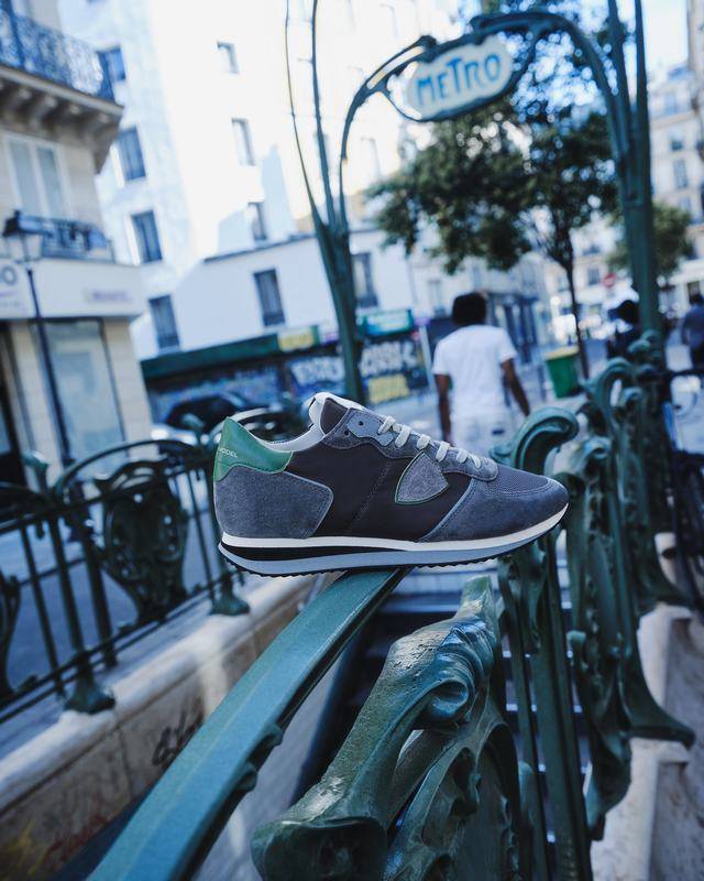 Philippe Model Sneaker basse Trpx uomo - antracite e verde Sconti VIP