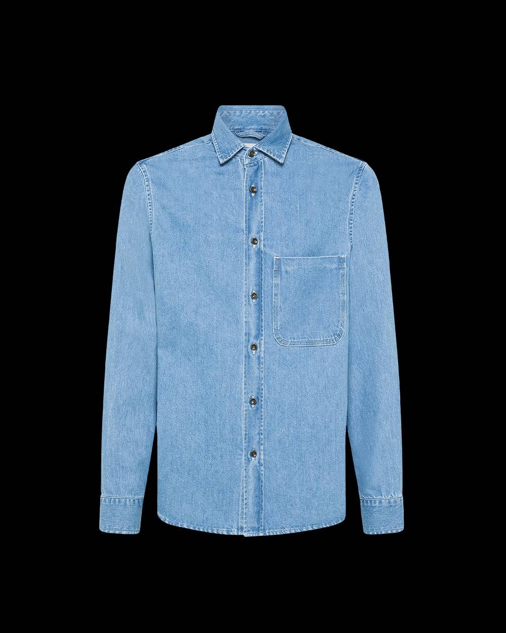 Philippe Model Denim Overshirt David da Uomo Azzurra in Denim Offerta settimanale