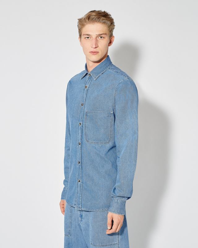 Philippe Model Denim Overshirt David da Uomo Azzurra in Denim Offerta settimanale
