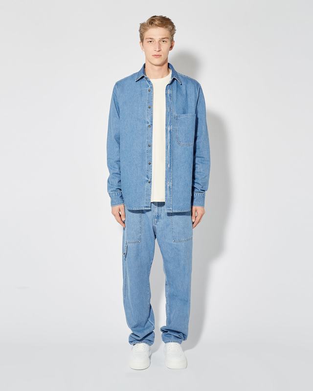 Philippe Model Denim Overshirt David da Uomo Azzurra in Denim Offerta settimanale