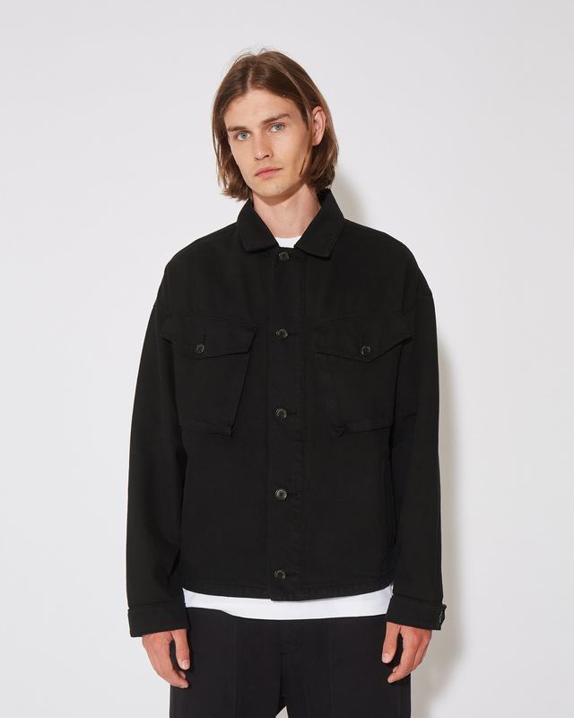Philippe Model Giacca GERARD da Uomo Nera in Bull Denim Rilascio limitato