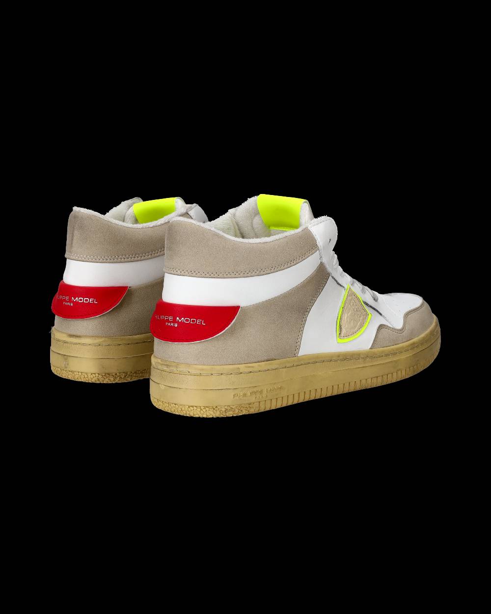 Philippe Model Sneakers Lyon da Uomo Bianche e Gialle in Pelle Riciclata Ultimo giorno