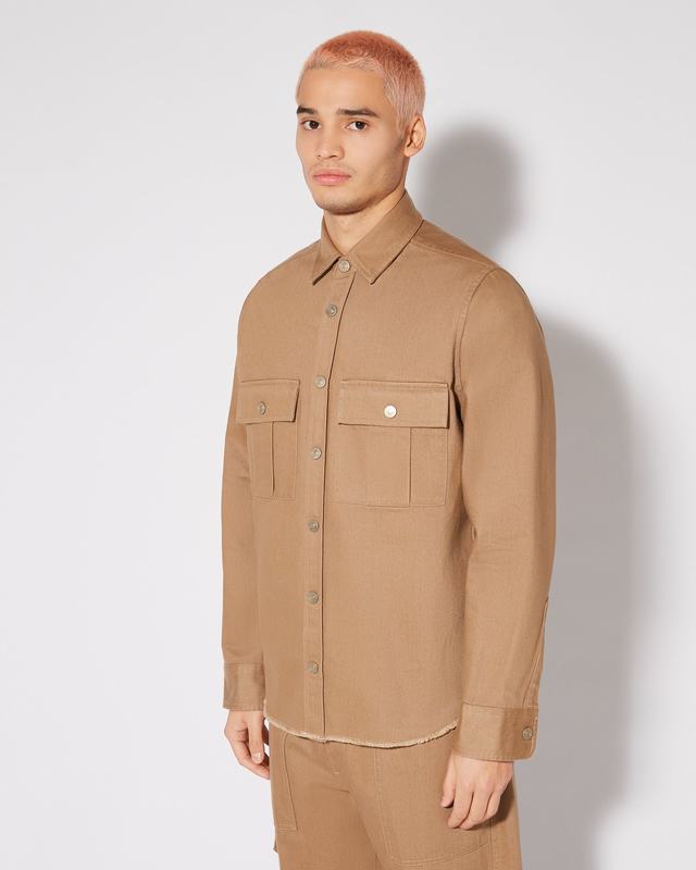 Philippe Model Camicia militare Dereck da Uomo Marrone in Cotone Discount Store per i nuovi prodotti