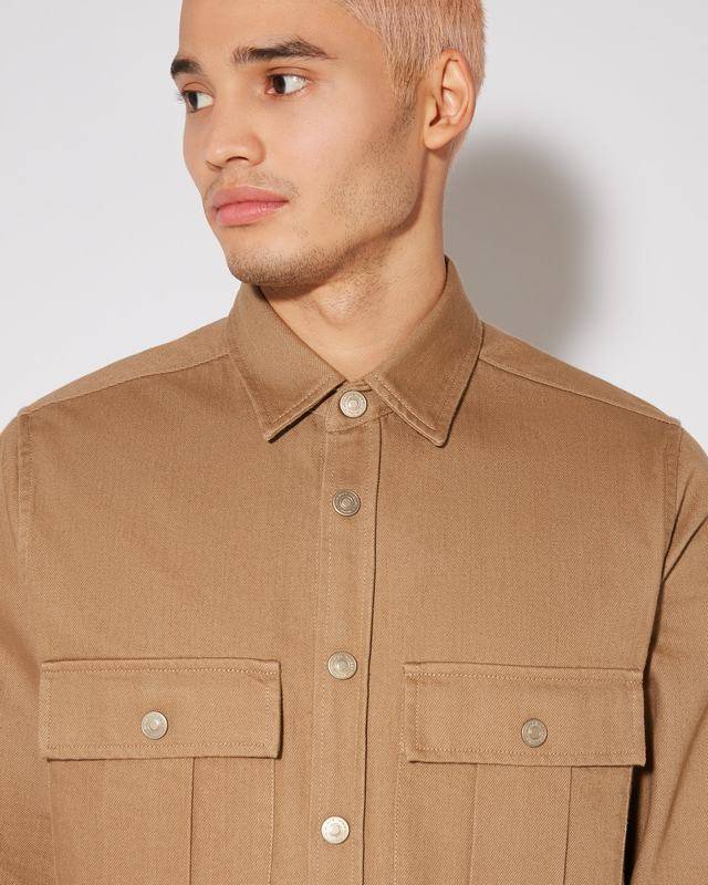 Philippe Model Camicia militare Dereck da Uomo Marrone in Cotone Discount Store per i nuovi prodotti