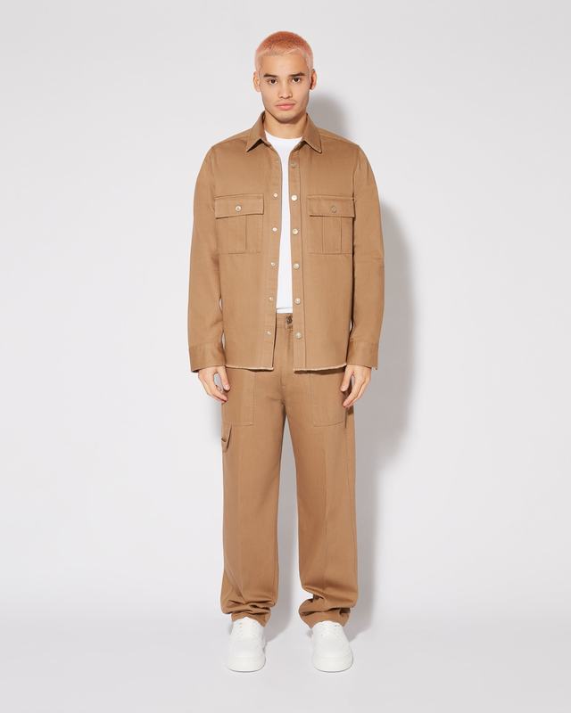 Philippe Model Camicia militare Dereck da Uomo Marrone in Cotone Discount Store per i nuovi prodotti