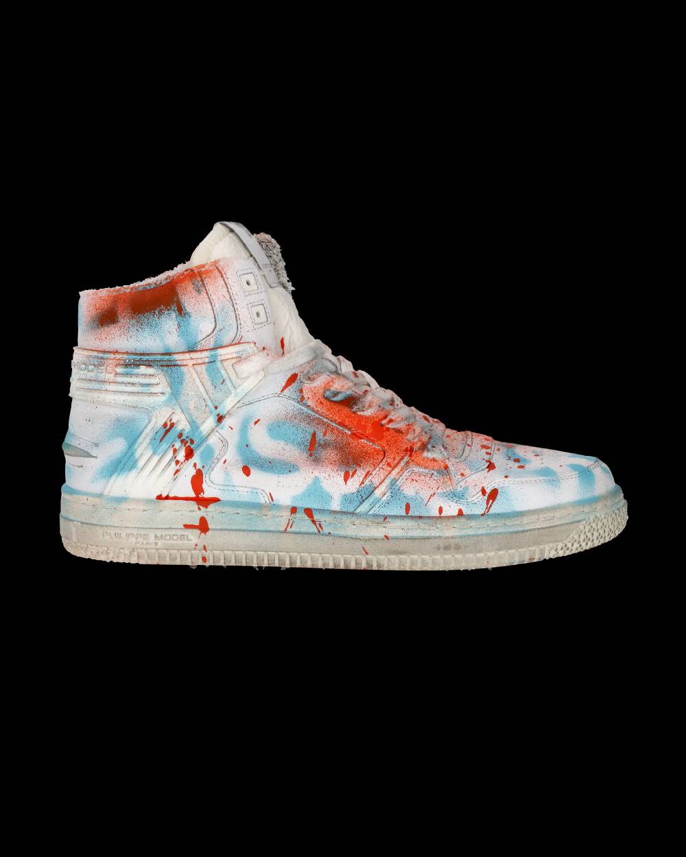 Philippe Model Sneaker mid La Grande donna - bianco, azzurro e rosso Solo un giorno rimasto