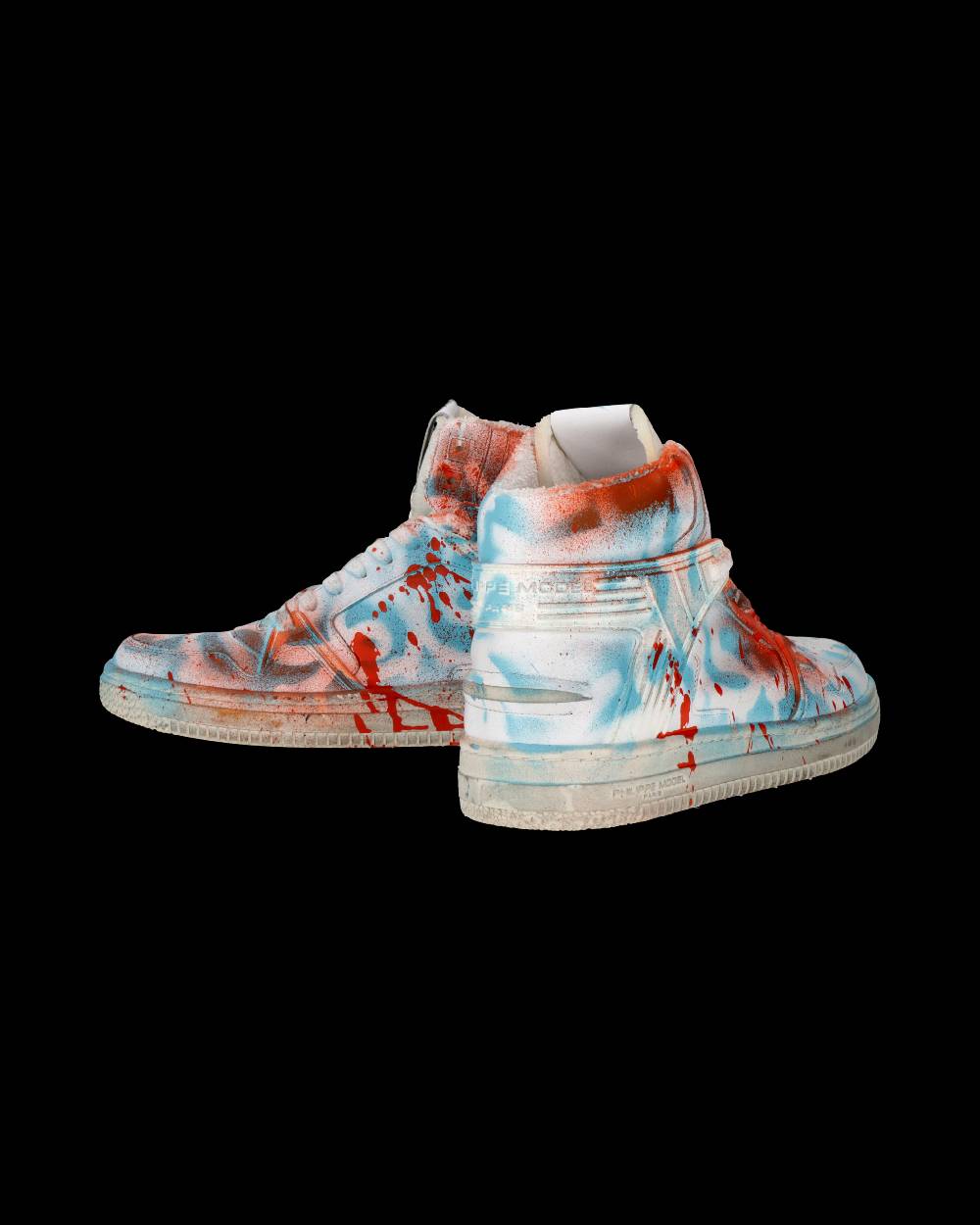 Philippe Model Sneaker mid La Grande donna - bianco, azzurro e rosso Solo un giorno rimasto
