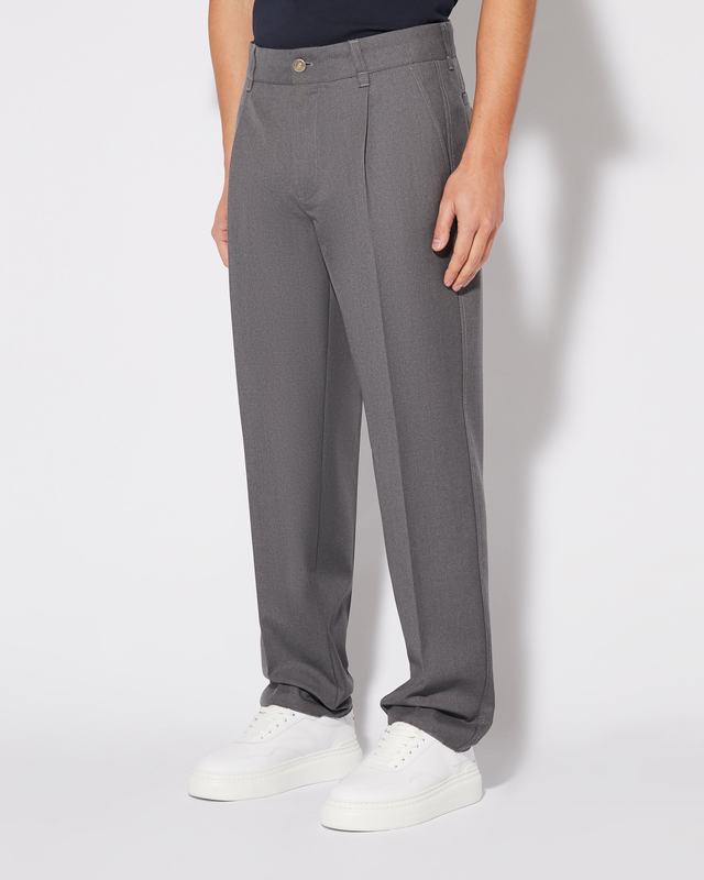 Philippe Model Pantaloni chino Claude da Uomo Grigi in Lana Enormi sconti