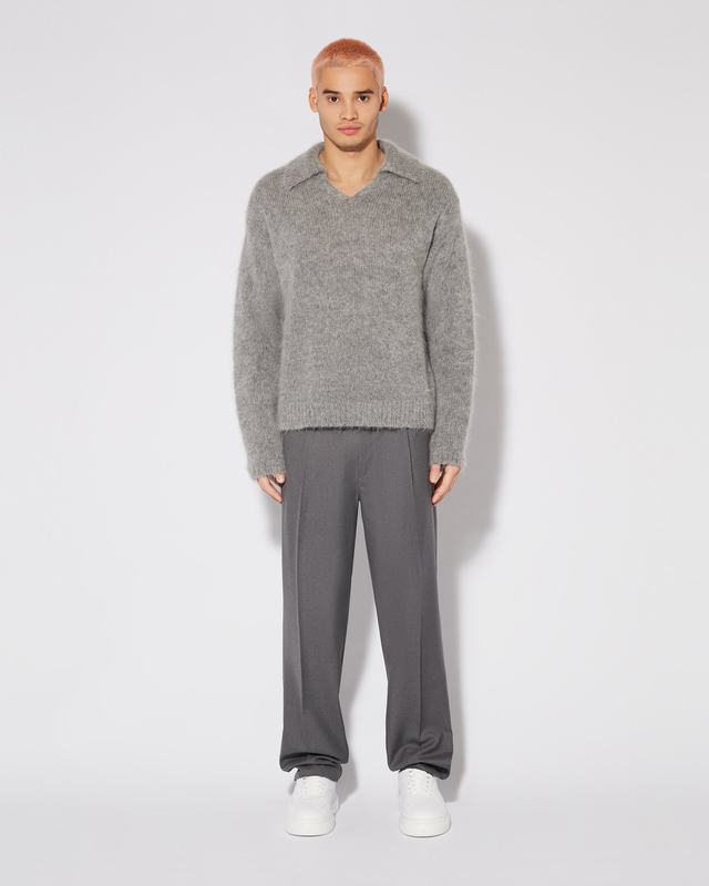 Philippe Model Pantaloni chino Claude da Uomo Grigi in Lana Enormi sconti