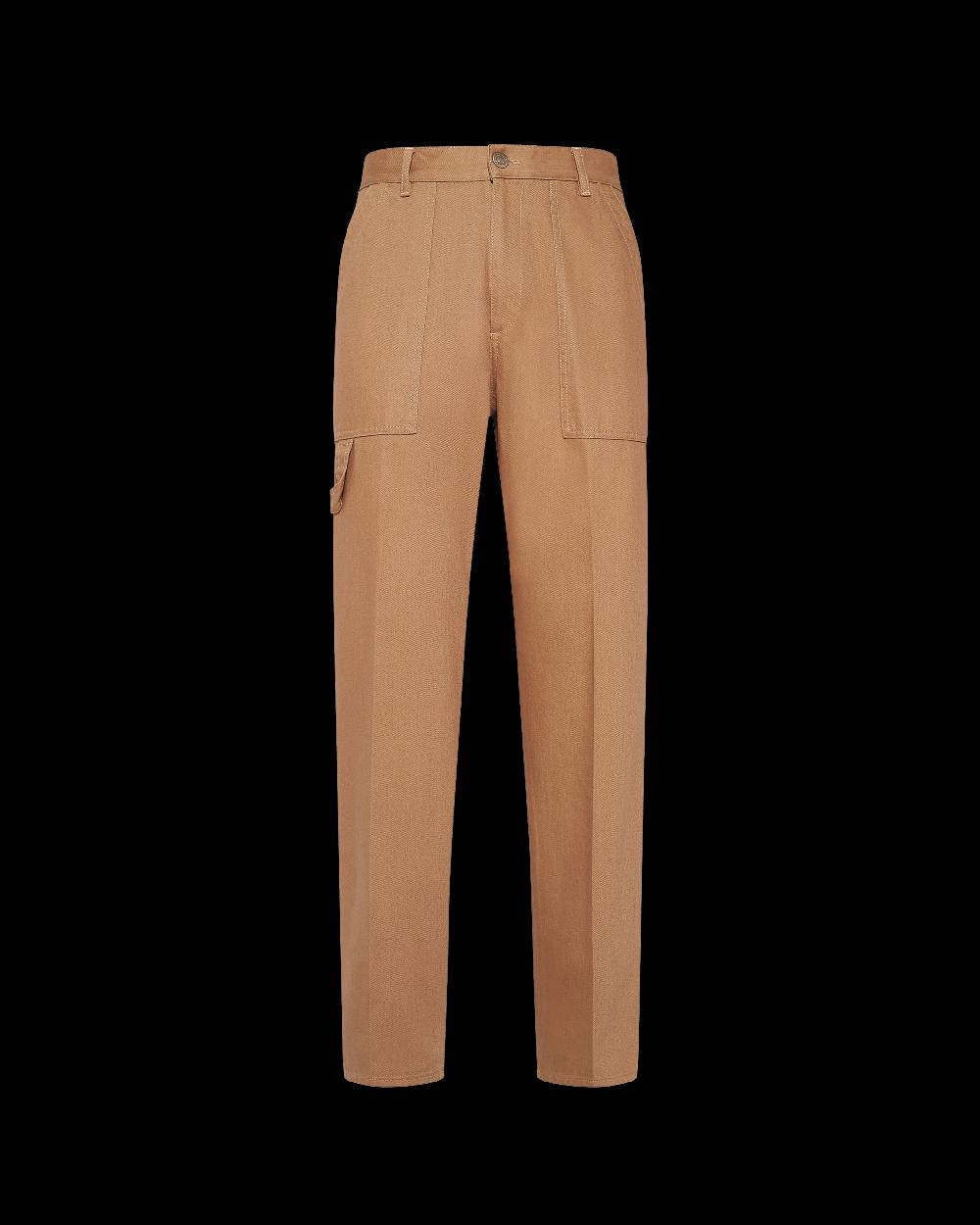 Philippe Model Pantaloni Charles da Uomo Marroni in Cotone Trasporto libero internazionale