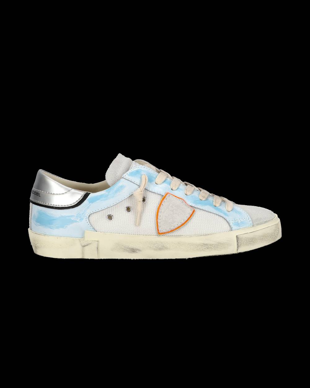Philippe Model Sneaker casual Prsx da uomo in nylon e pelle - Azzurro e bianco Nuovo
