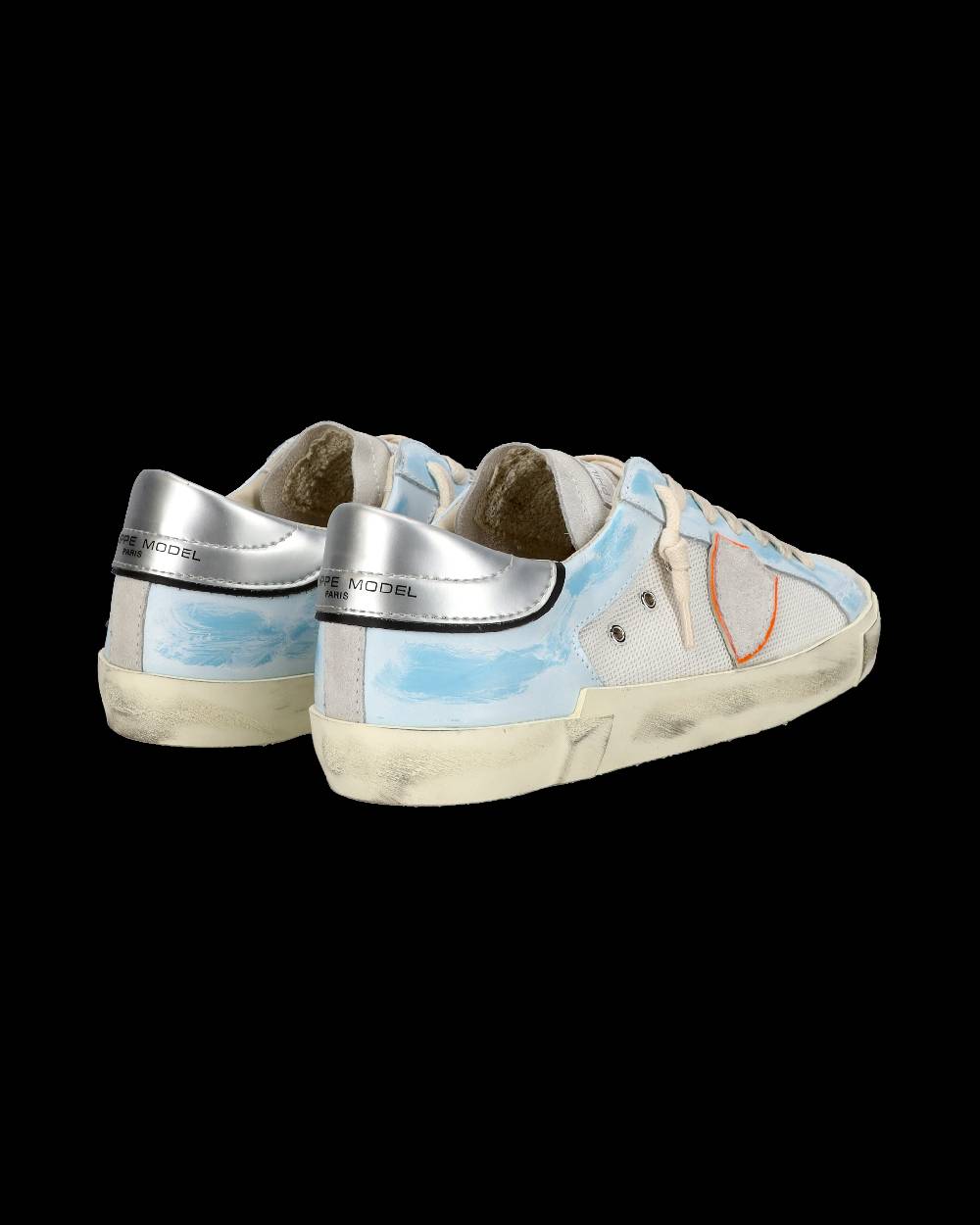 Philippe Model Sneaker casual Prsx da uomo in nylon e pelle - Azzurro e bianco Nuovo