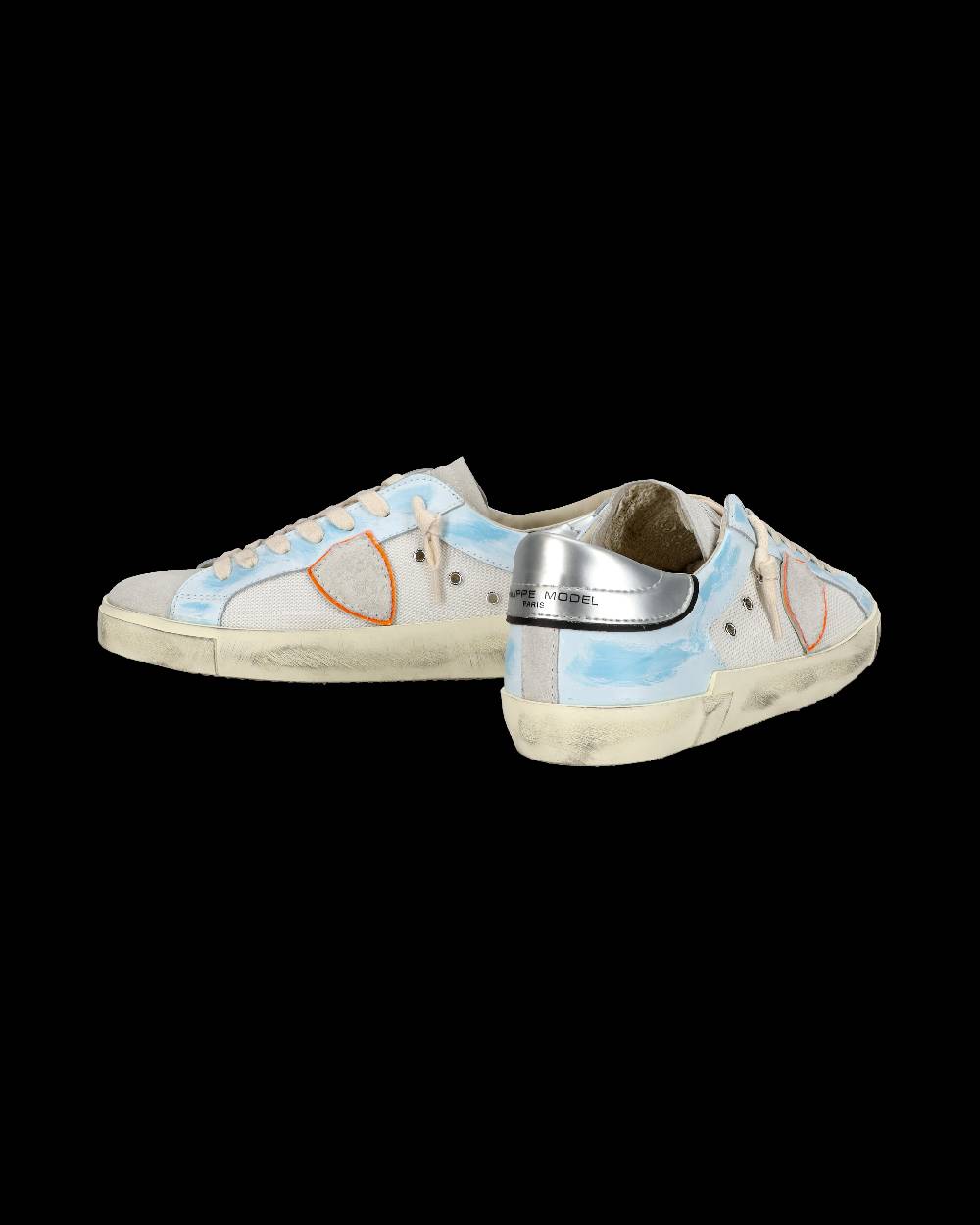 Philippe Model Sneaker casual Prsx da uomo in nylon e pelle - Azzurro e bianco Nuovo