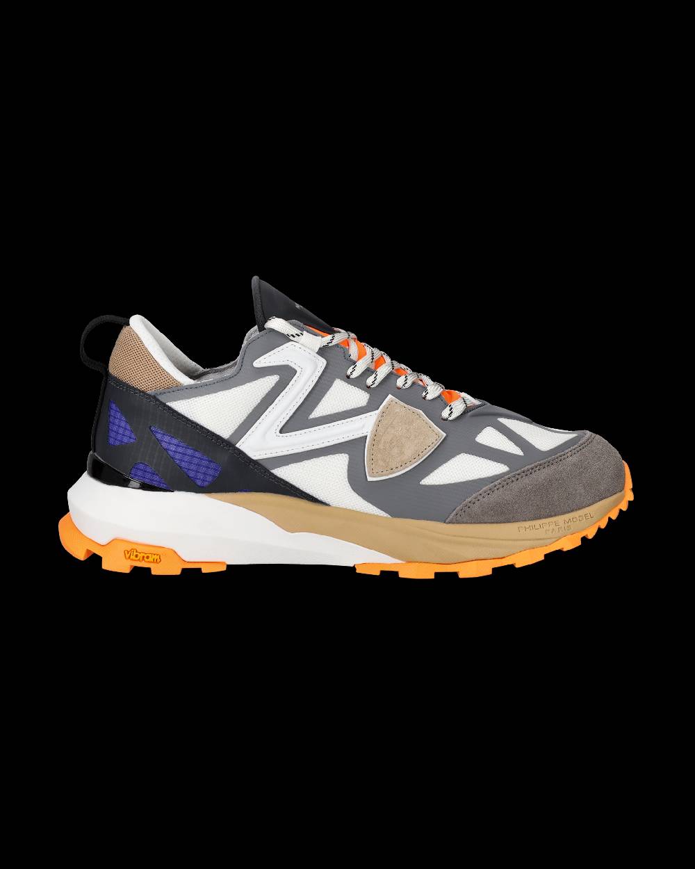 Philippe Model Sneakers Rocx da Uomo Grigie e Arancioni in Tessuto Tecnico Pezzi Unici