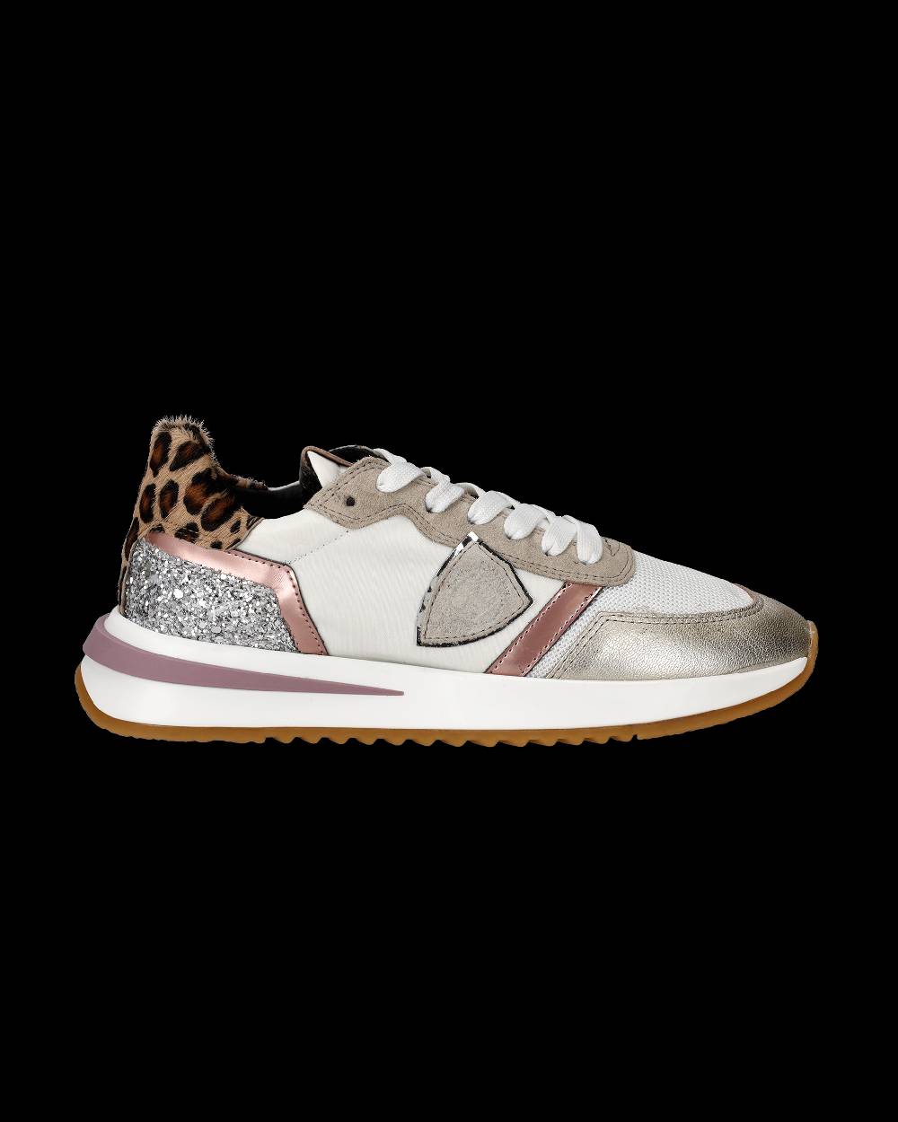 Philippe Model Sneaker basse Tropez 2.1 donna - animalier bianco e rosa Consegna Veloce
