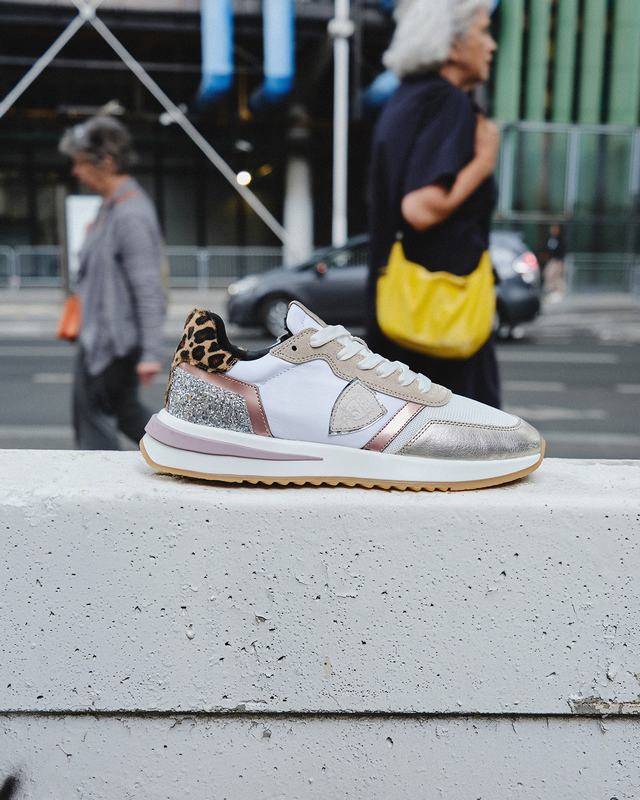 Philippe Model Sneaker basse Tropez 2.1 donna - animalier bianco e rosa Consegna Veloce