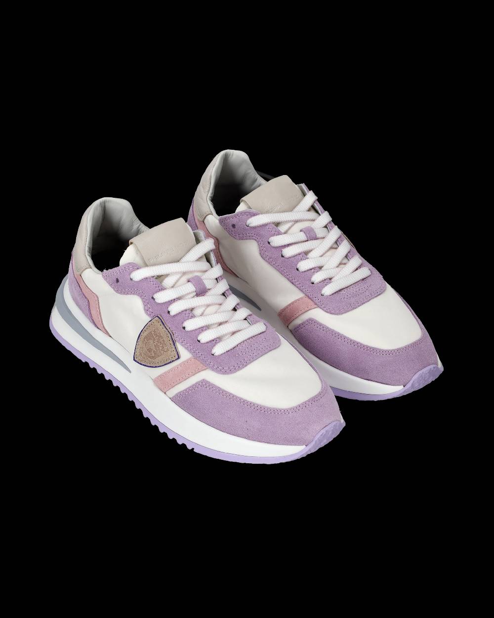 Philippe Model Sneakers Tropez 2.1 da Donna Bianche e Viola in Tessuto Tecnico Promozione Limitata