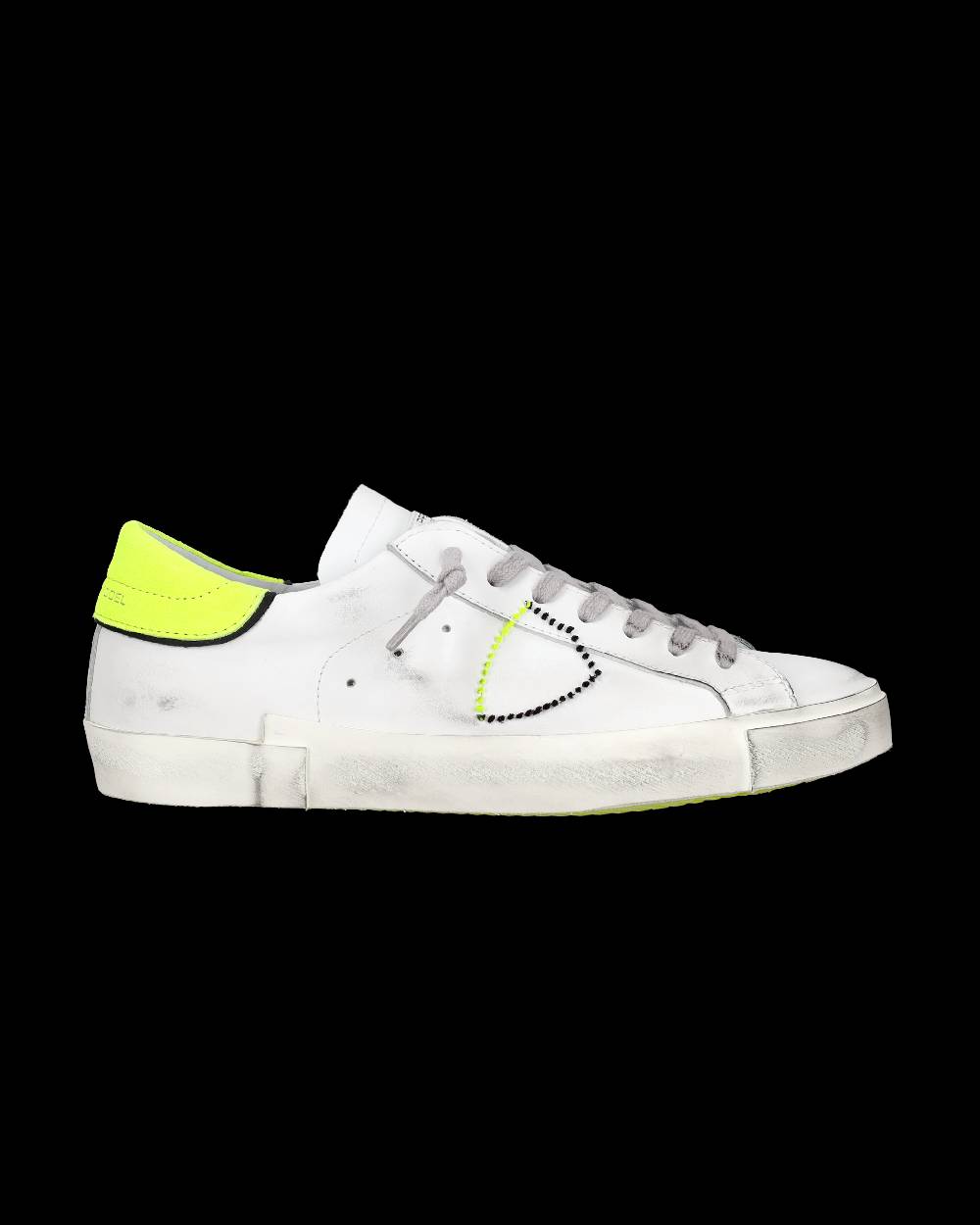 Philippe Model Sneaker basse Prsx uomo - bianco, nero e giallo fluo Prezzo Ridotto