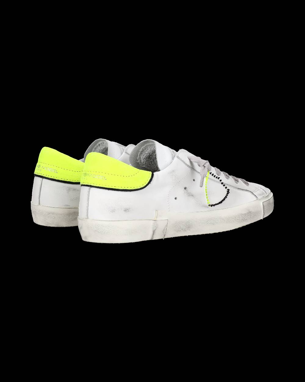 Philippe Model Sneaker basse Prsx uomo - bianco, nero e giallo fluo Prezzo Ridotto