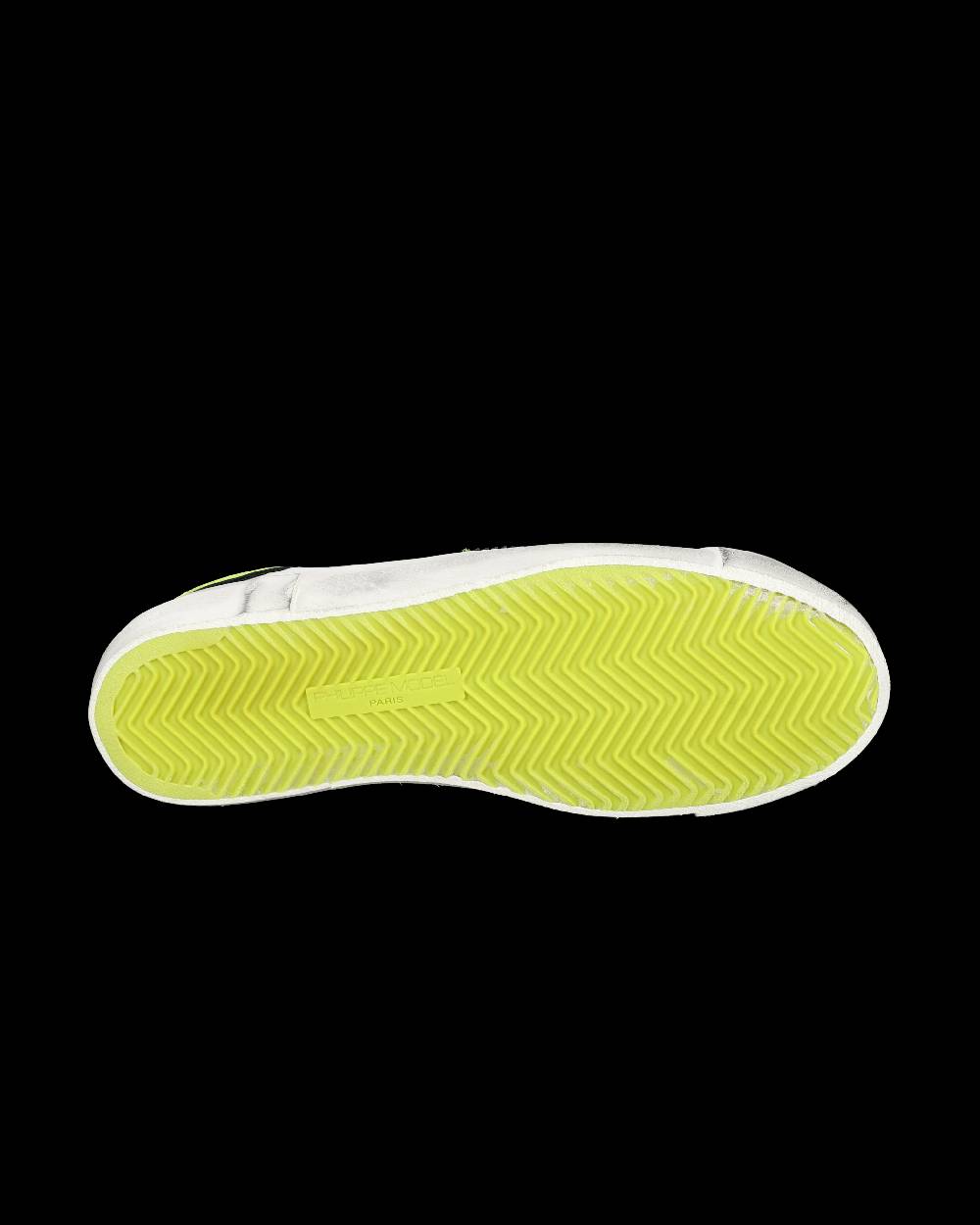 Philippe Model Sneaker basse Prsx uomo - bianco, nero e giallo fluo Prezzo Ridotto