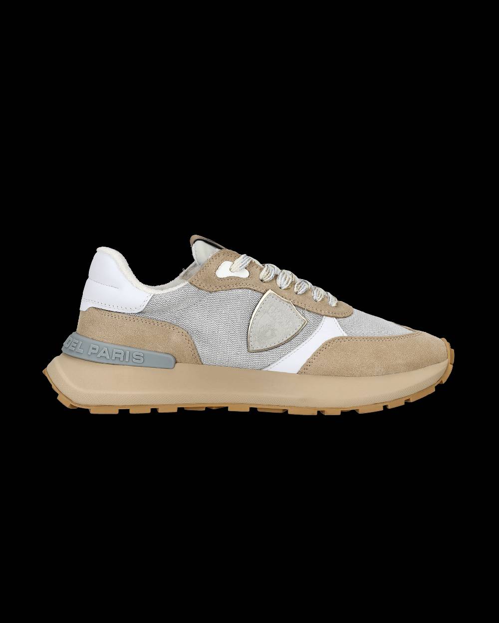 Philippe Model Sneaker bassa Antibes donna - argento e beige Sottocosto
