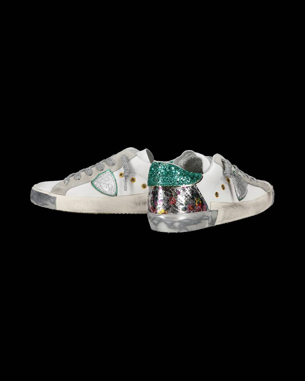 Philippe Model Sneaker casual Prsx da donna in pelle - Bianco e verde Novità