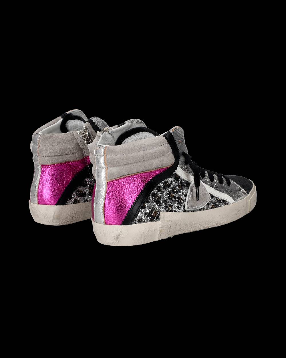 Philippe Model Sneaker high Paris donna - argento e rosa Sconto