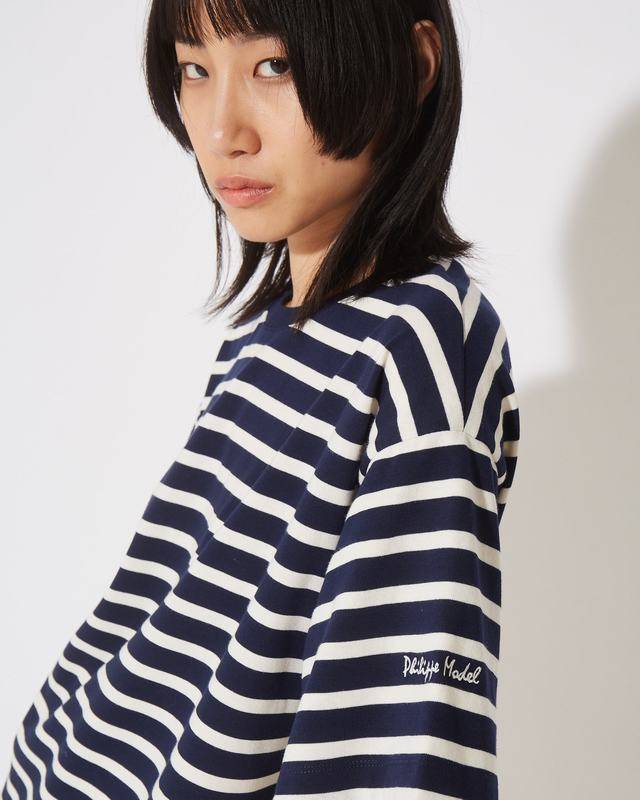 Philippe Model T-Shirt Monique da Donna Blu in Cotone Economico