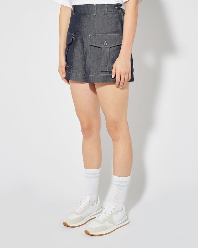 Philippe Model Jeans Bermuda Virginie da Donna Blu in Denim Saldi