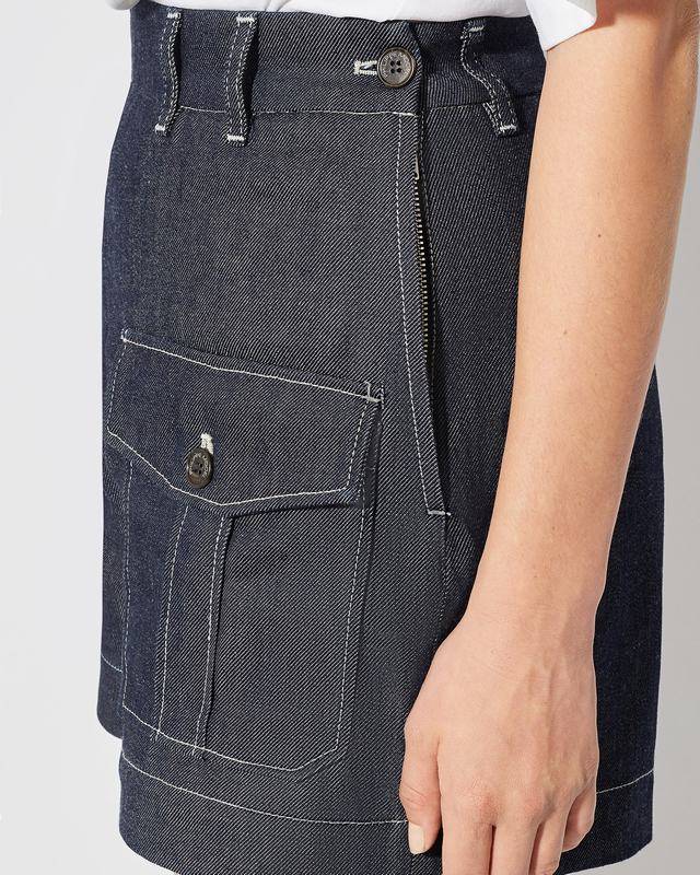 Philippe Model Jeans Bermuda Virginie da Donna Blu in Denim Saldi