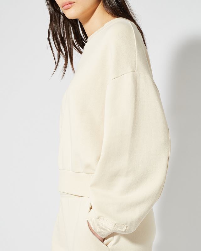 Philippe Model Felpa Cropped Beatrice da Donna Beige ecru in Jersey Hotsell