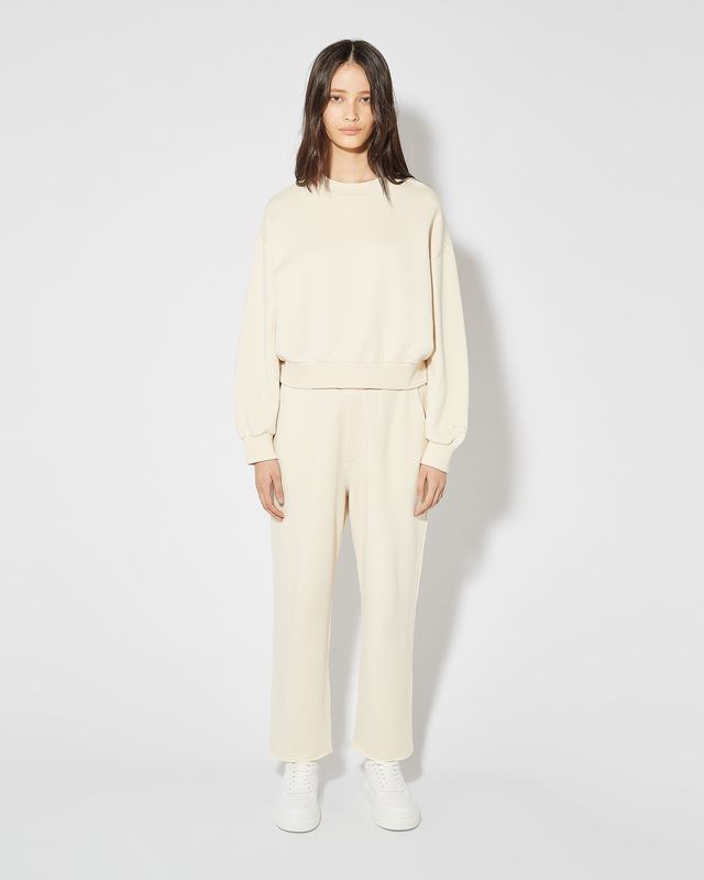 Philippe Model Felpa Cropped Beatrice da Donna Beige ecru in Jersey Hotsell