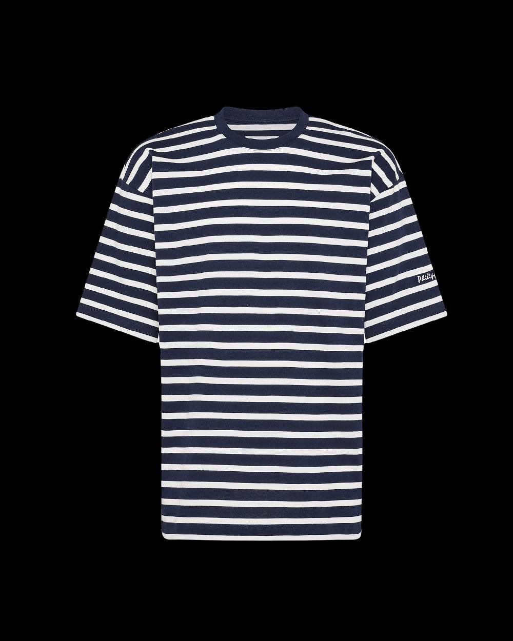 Philippe Model T-Shirt Maurice da Uomo Blu in Cotone Vendita Economica