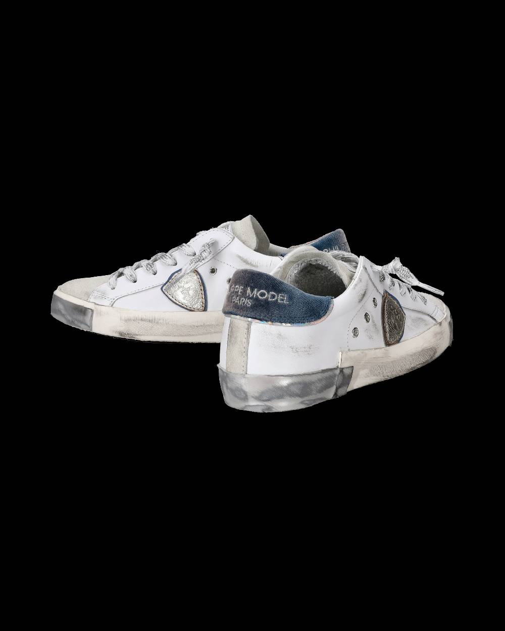 Philippe Model Sneaker basse Paris donna - bianco e argento Saldi Di Fabbrica