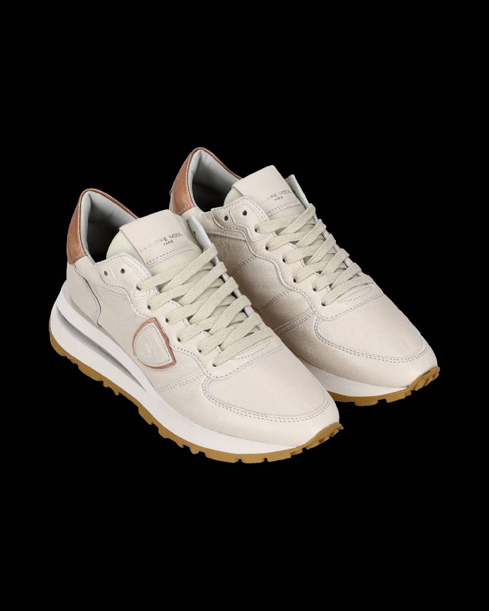 Philippe Model Sneaker basse Tropez Haute donna - beige e rosa