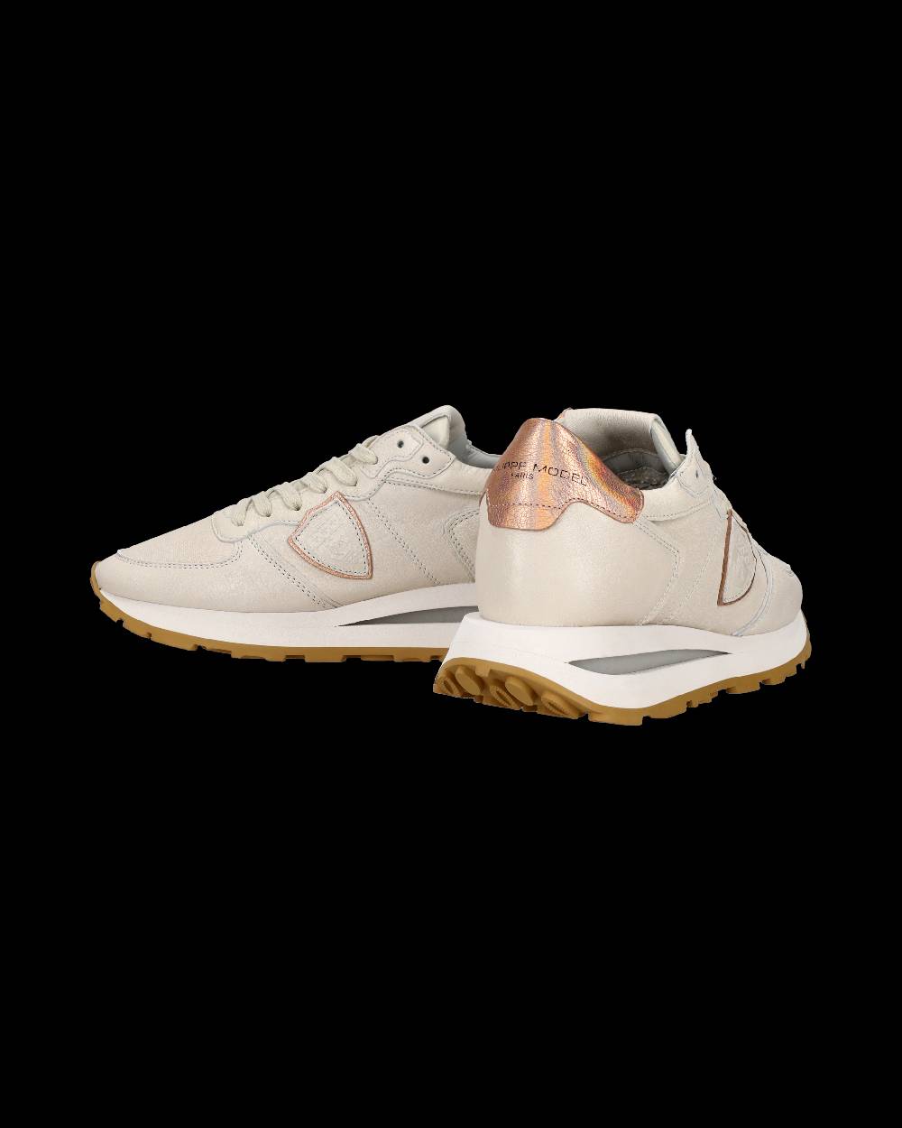 Philippe Model Sneaker basse Tropez Haute donna - beige e rosa Nuova