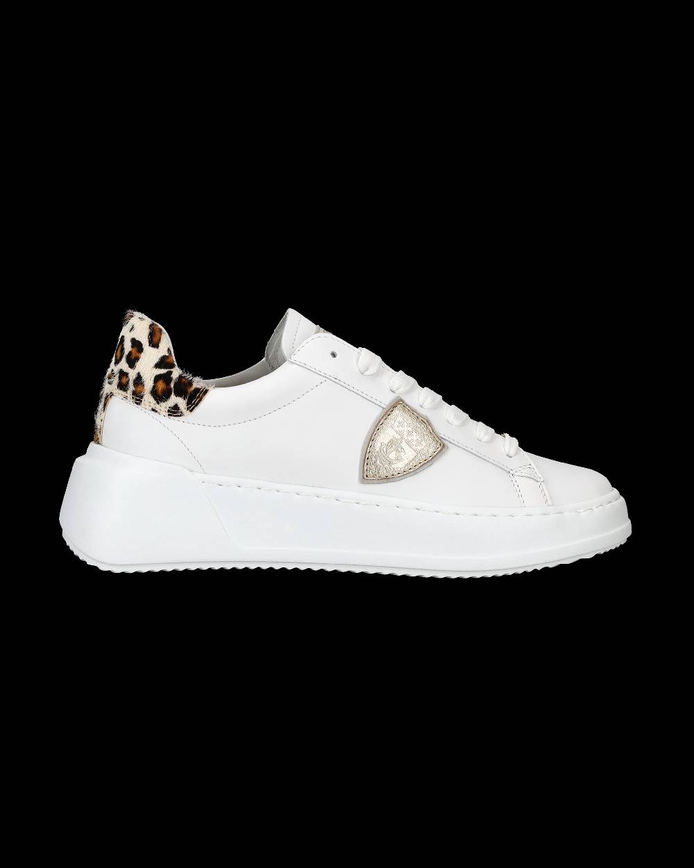 Philippe Model Sneaker bassa Tres Temple donna - bianco e animalier Moda