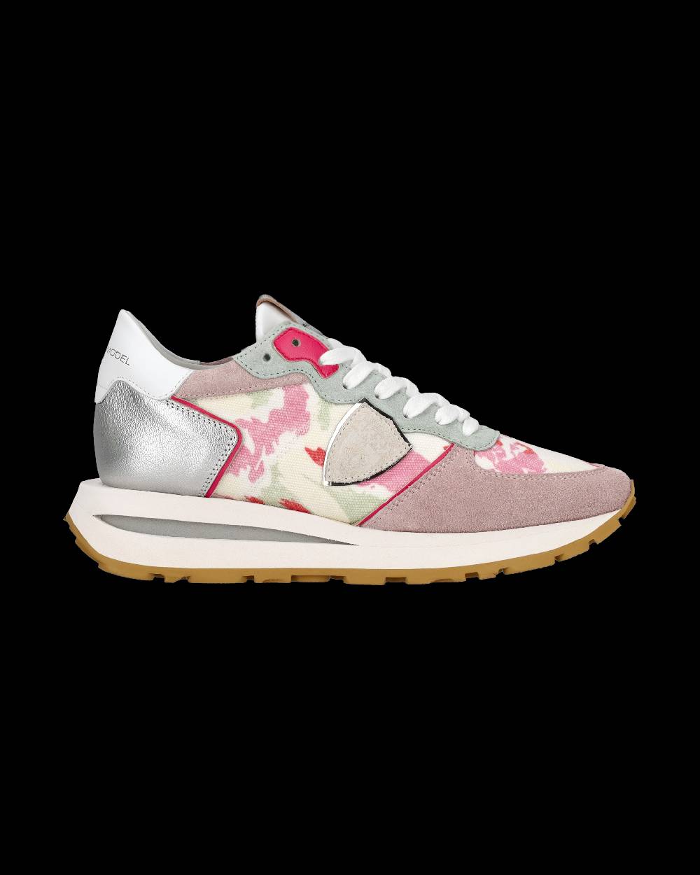 Philippe Model Sneaker basse Tropez Haute donna - bianco e rosa Comprare a buon mercato