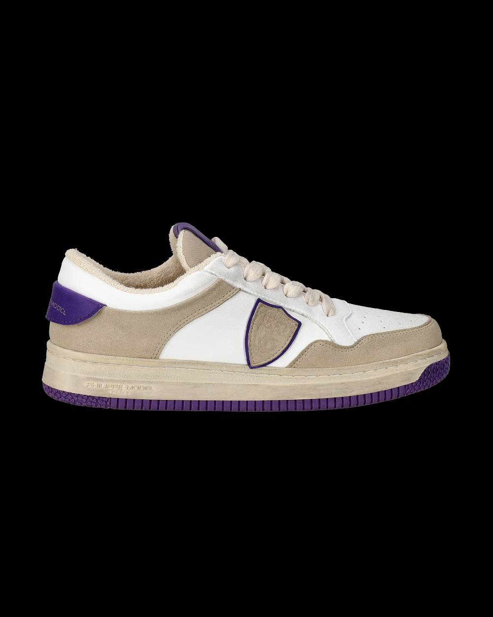 Philippe Model Sneakers Lyon da Donna Bianche e Viola in Pelle Riciclata Vendite stagionali