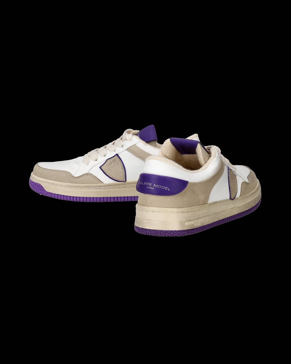 Philippe Model Sneakers Lyon da Donna Bianche e Viola in Pelle Riciclata Vendite stagionali