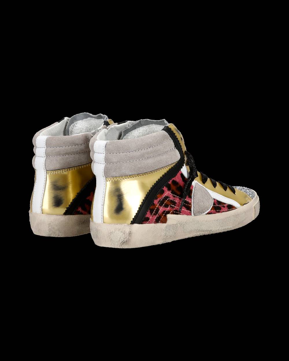 Philippe Model Sneaker casual Prsx da donna in nylon e pelle - Nero e argento Sconti VIP