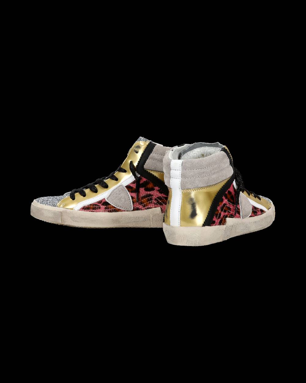 Philippe Model Sneaker casual Prsx da donna in nylon e pelle - Nero e argento Sconti VIP