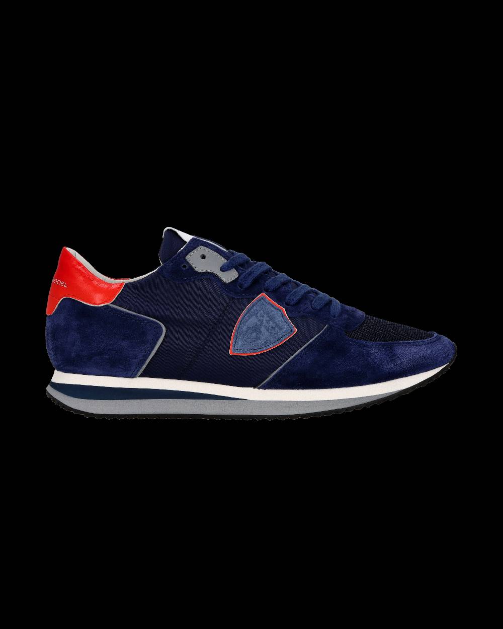 Philippe Model Sneaker casual Trpx da uomo in nylon e pelle - Blu e rosso Ultimo giorno