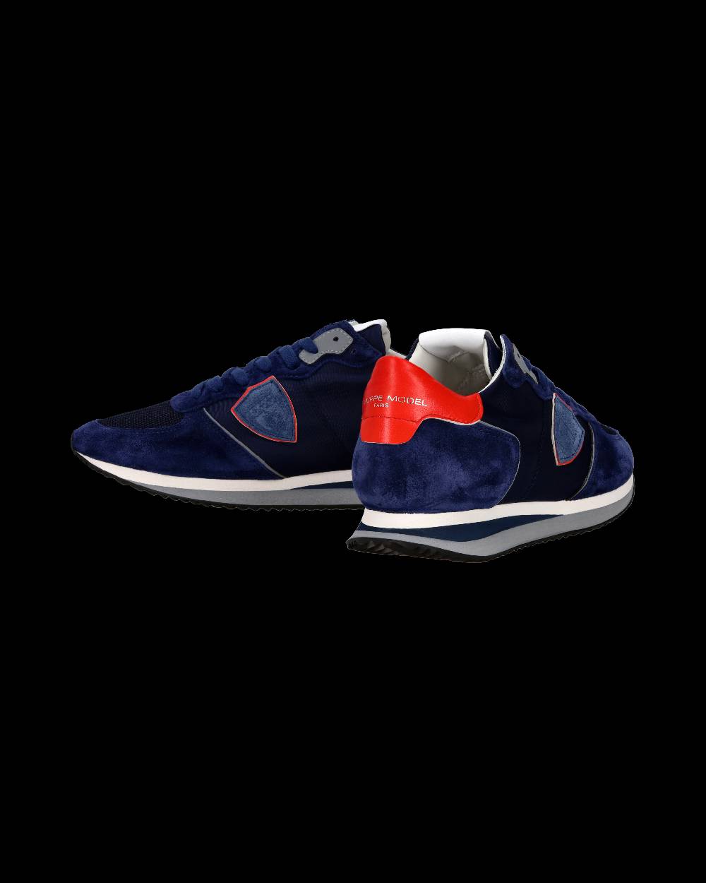 Philippe Model Sneaker casual Trpx da uomo in nylon e pelle - Blu e rosso Ultimo giorno