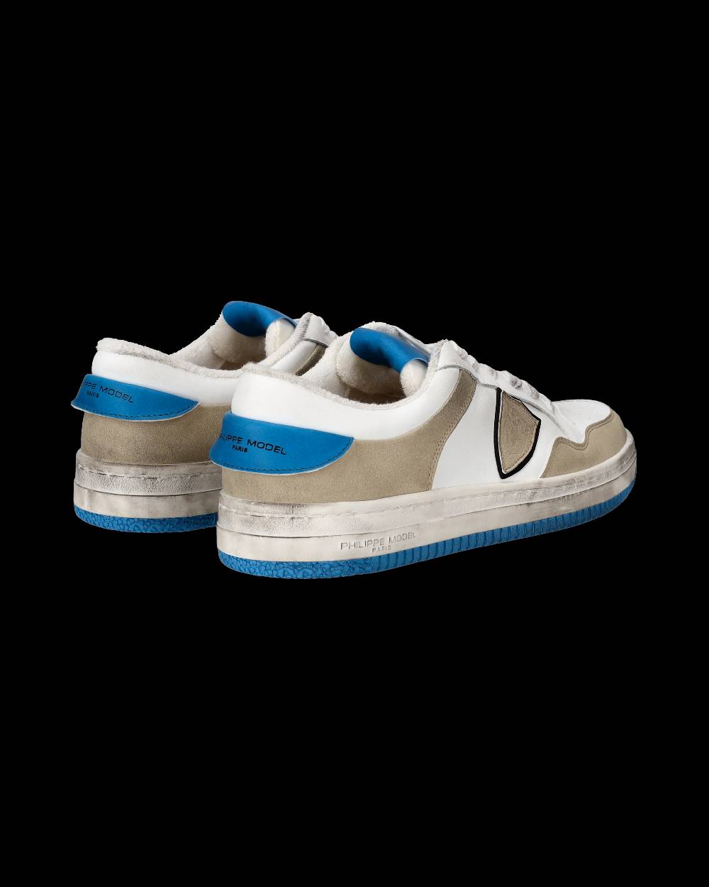 Philippe Model Sneakers Lyon da Uomo Bianche e Blu in Pelle Riciclata Only for today