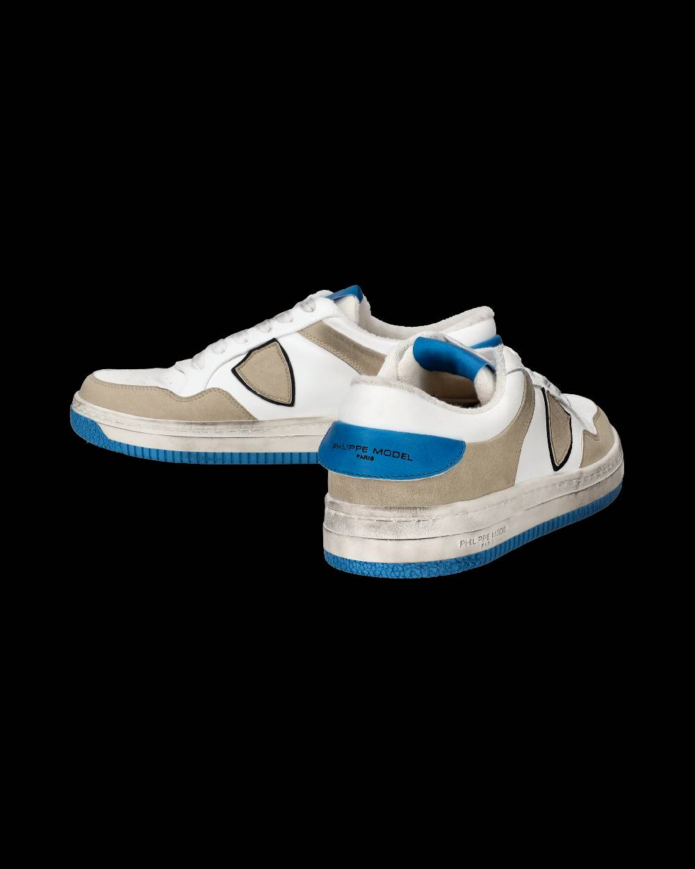 Philippe Model Sneakers Lyon da Uomo Bianche e Blu in Pelle Riciclata Only for today