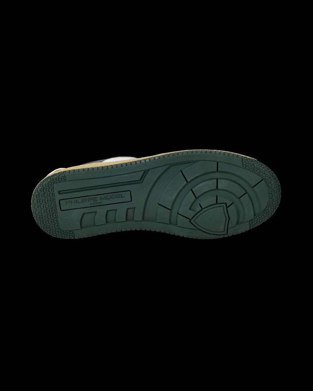 Philippe Model Sneakers Lyon da Uomo Bianche e Verdi in Pelle Riciclata Sostegno trimestrale