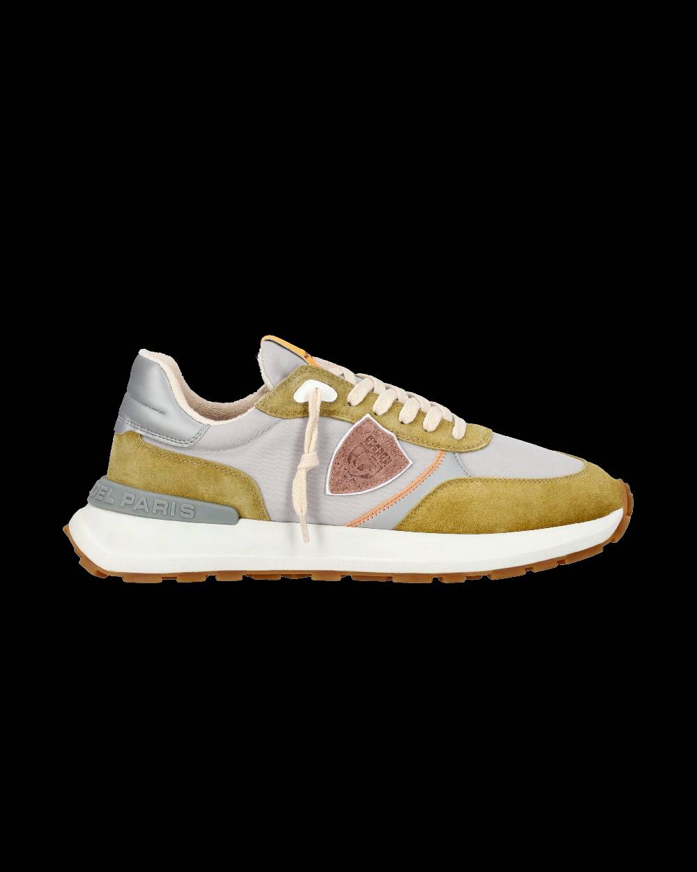 Philippe Model Sneaker sportive Antibes da uomo in nylon e pelle - Senape e grigio Officina