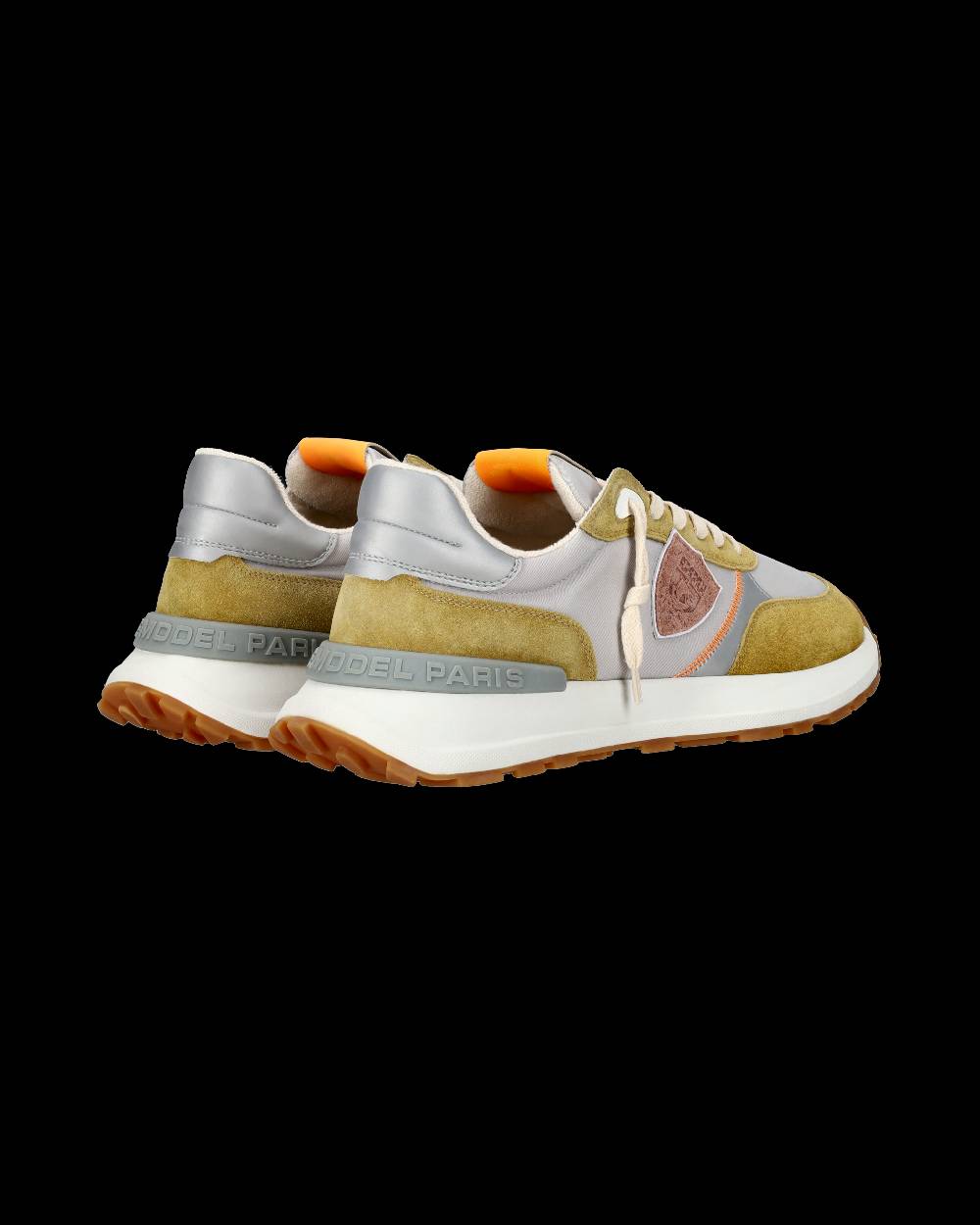 Philippe Model Sneaker sportive Antibes da uomo in nylon e pelle - Senape e grigio Officina